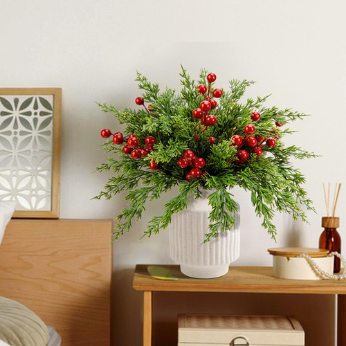 Para 45 Arreglo Floral De Navidad Con Agujas De Pino For La