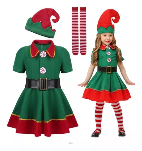 Morph Disfraz Elfa Niña, Traje Elfo Niña, Traje Duende Niña, Disfraz Duende  Navidad Niña, Disfraz Elfo Niña, Disfraz Duende Niña, Disfraz Elfo Navidad