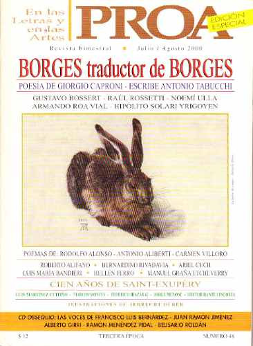 Revista Proa Nº 48 2000 Borges Traductor Saint Exupéry