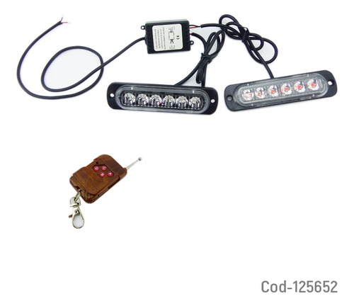 2 Unidades De Luces Led Estrobos, Control Remoto De 12v