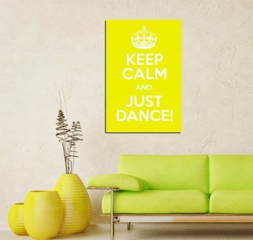 Vinilo Decorativo 60x90cm Keep Calm Just Dance Bailar Music