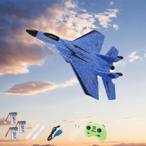 Avión Eléctrico Rc, Batería Azul 3x Batería Azul 3x