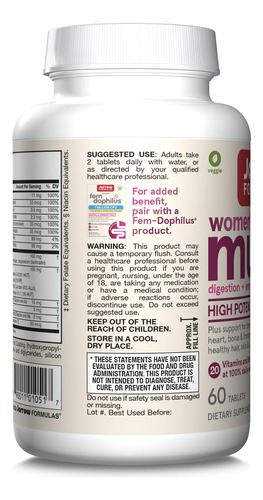 Jarrow Women's Multi+ Multivitaminas Crecimiento Capilar 60