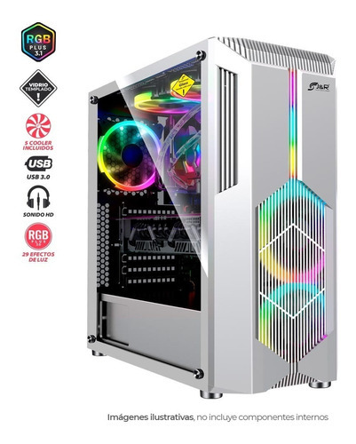 Chasis Gamer Blaco Zero 5 Cooler M Atx / Atx / Itx Color Blanco