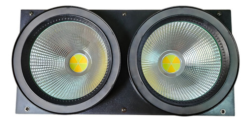 2x Refletor Mini Brut Led 200w Branco Led Rgb Strobo Dmx512