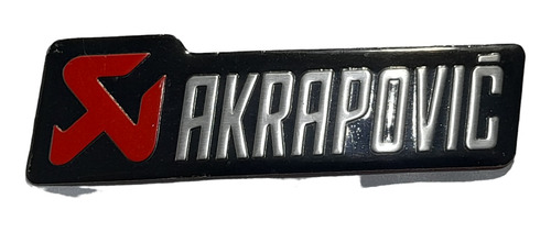 Sticker Akrapovic Redsil 10x2.6 Cm. Aluminio