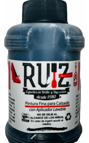 Pinturas Ruiz P/calzado Clínico Pack/3 Frascos Pintura Negra