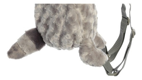 Imagen 7 de 10 de Mochila De Peluche Mapache Piggyback Pals Aurora Suave Niños