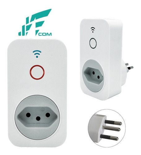 Tomada Inteligente Smart Wifi B2 Jwcom Alexa E Google Home Cor Branco