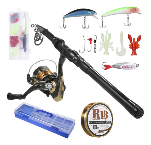 Juego De Accesorios De Anzuelos De Pesca Spinning Rod Tackle