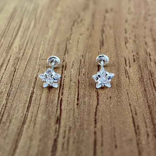 Imagen 6 de 10 de Broqueles Plata 925 Con Zirconia Para Bebe Niña Mujer Agálea