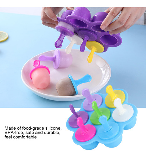 Molde Para Helado, Moldes De Silicona Reutilizables Para El