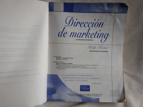 Imagen 4 de 6 de Direccion De Marketing Philip Kotler Prentice Hall