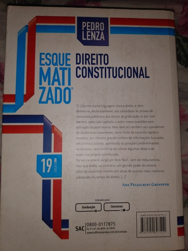 Livro Direito Constitucional Esquematizado - 19° Ed.