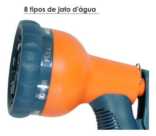 Mangueira 8 Jatos Jardim 15m Suporte Esguicho Alta Pressao
