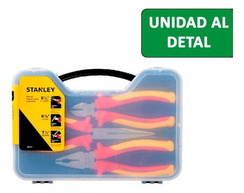 Juego De 3 Alicates Stanley Aislados 1000v 84-011 