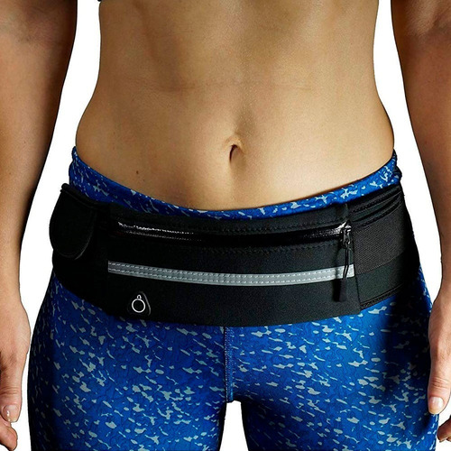 Imagen 6 de 6 de Cangurera Deportiva Para Celular Universal Color Negro D1124