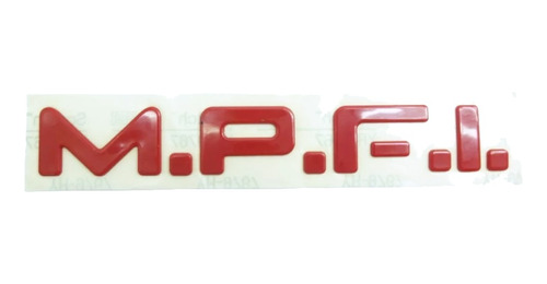 Par Emblema M.p.f.i Alto Relevo Vermelho - Monza Kadett 16cm