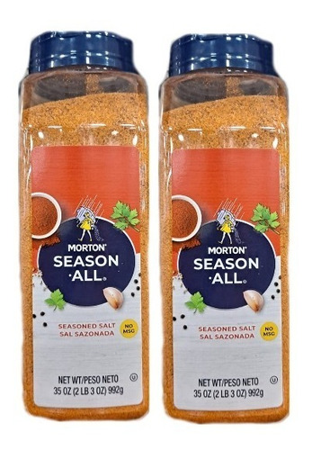 2x Morton Season All Seasoned Salt / Sal Sazonada