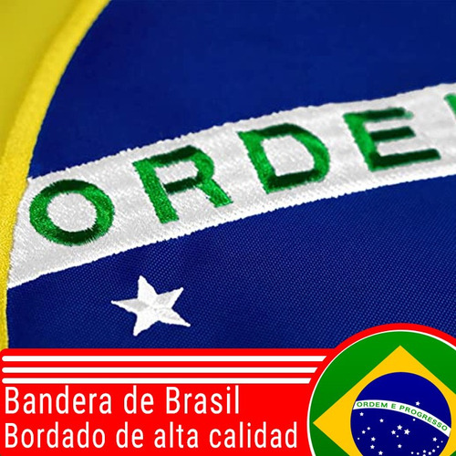 Bandera De Brasil Bordada Alta Calidad 90 X 150