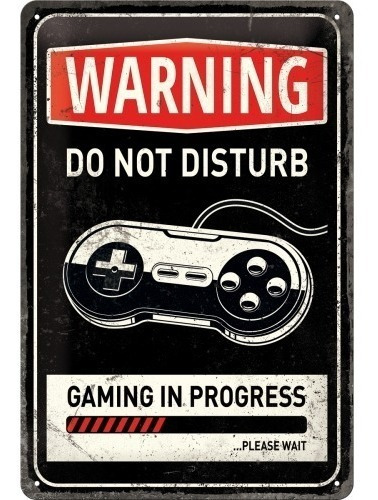 Cartel Nostalgic-art® Warning Do Not Disturb