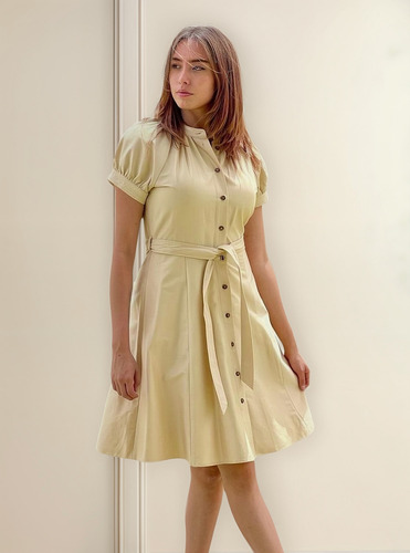 Vestido Calvin Klein T6 Circular Con Cinturon
