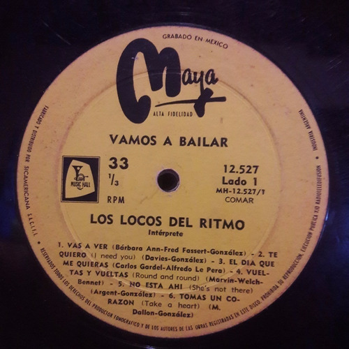 Sin Tapa Disco Los Locos Del Ritmo Vamos A Bailar C0