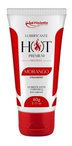 Gel Lubrificante Intimo Beijavel Hot Premium Sexy Morango