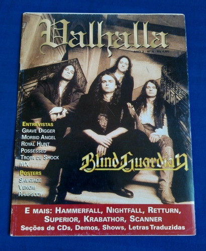 Revista Valhalla 4 - Blind Guardian, Savatage, Rhapsody