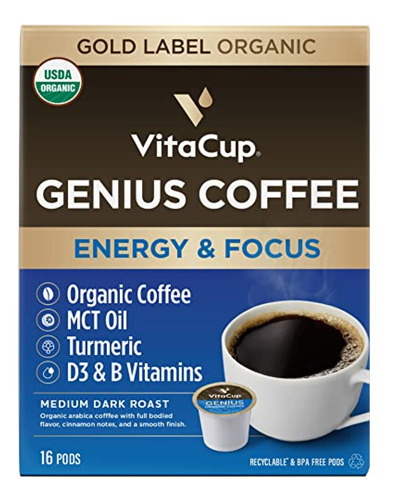 Moledor Hierba  Vitacup Genius Keto Cápsulas De Café Con Ace