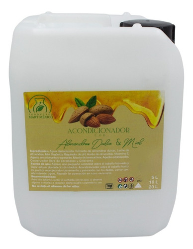  Acondicionador  Almendras Dulces & Miel Orgánica (5 Litros)