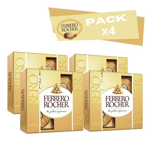 Chocolate Ferrero Rocher De 4 Bombones Pack X4