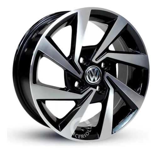 Jogo De Rodas Vw Gol G9 Voyage Aro 14 4x100 +bicos Cor Preto Diamante