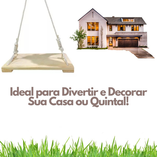 Balanço Instagramavel Decoração Suporta 200 Kg Com Corda