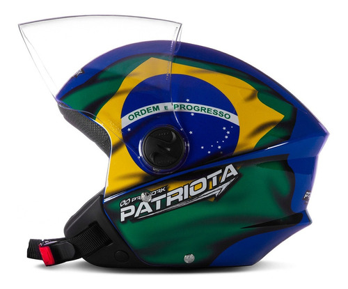 Capacete Bandeira Do Brasil New Liberty 3 Patriota Azul 60