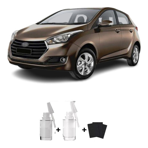 Tinta Tira Risco Automotivo Hyundai Hb20 Cor Bronze Terra