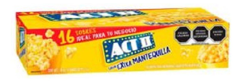 Palomitas Para Microondas Act Ii Extra Mantequilla 16 Pzas
