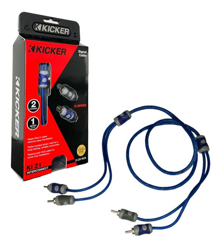 Cable Rca Kicker Ki 21 De 1 Metro 2 Canales De Alta Calidad