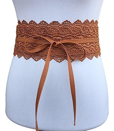 Cinturón De Encaje Toptim Para Mujer, Pajarita, De Piel Sint