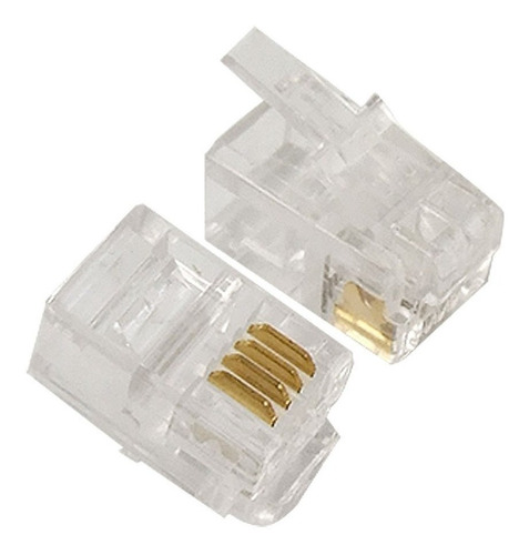 Imagen 3 de 4 de Oferta Única! 100 Fichas P/telefono Plug Rj9 Premium Calidad