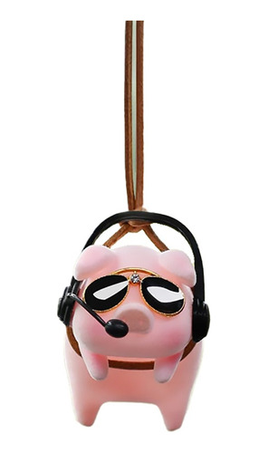 Cerdito Cool Con Lentes Colgante Decorativo Rosado