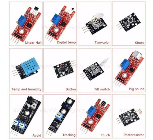 37 Sensores Kit Arduino Raspberry Keyes Aprendizaje Principi