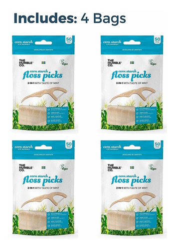 Selecciones Natural De La Seda Dental (4pk) - Vegetariana, E