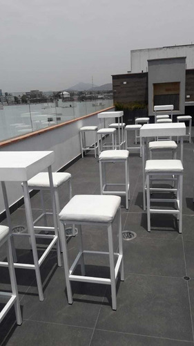 Mesa Y Sillas Alta Para Bar Capitone Wash