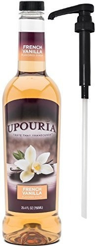 Jarabe De Café Upouria: Sabor A Vainilla Francesa, 100% Sin