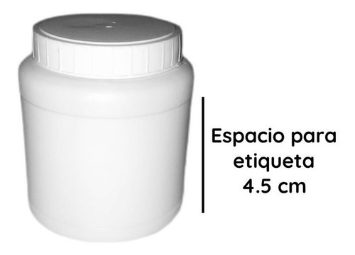 Potes Plasticos 250 Cc Pead Blanco X 80 Un.