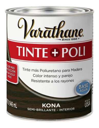 Tinte + Poli - Varathane (color Y Acabado En Un Solo Paso)
