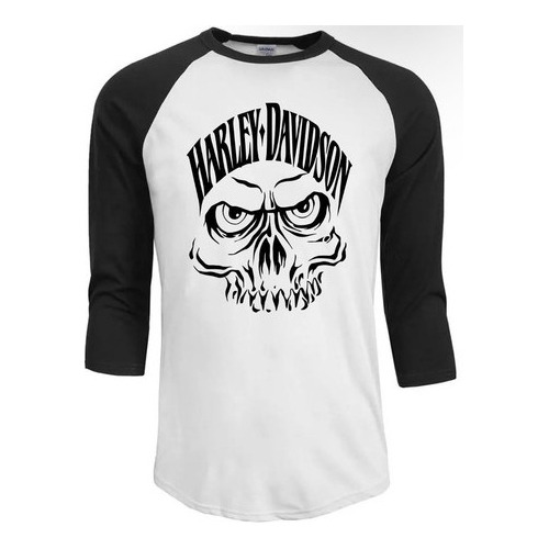 Polera Harley Davidson Puro Algodón Raglan (13)