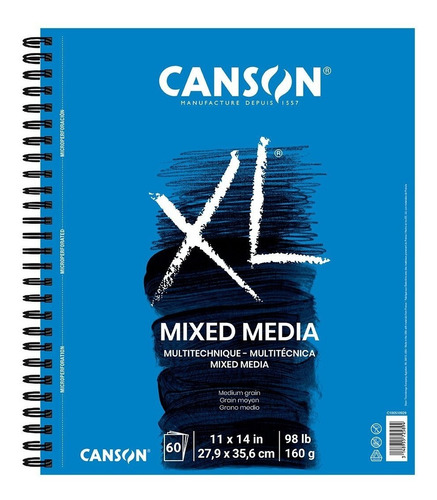 Sketchbook Canson Xl Mix Media 27.9x35.6 Cm 160 G 60 Hojas
