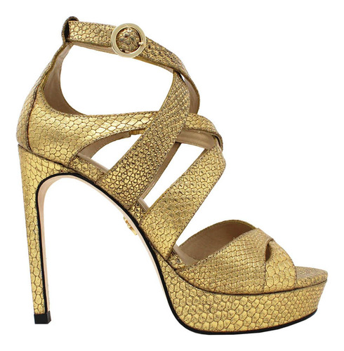 Zapato Sandalia Plataforma Regina Romero Janis 125 Oro